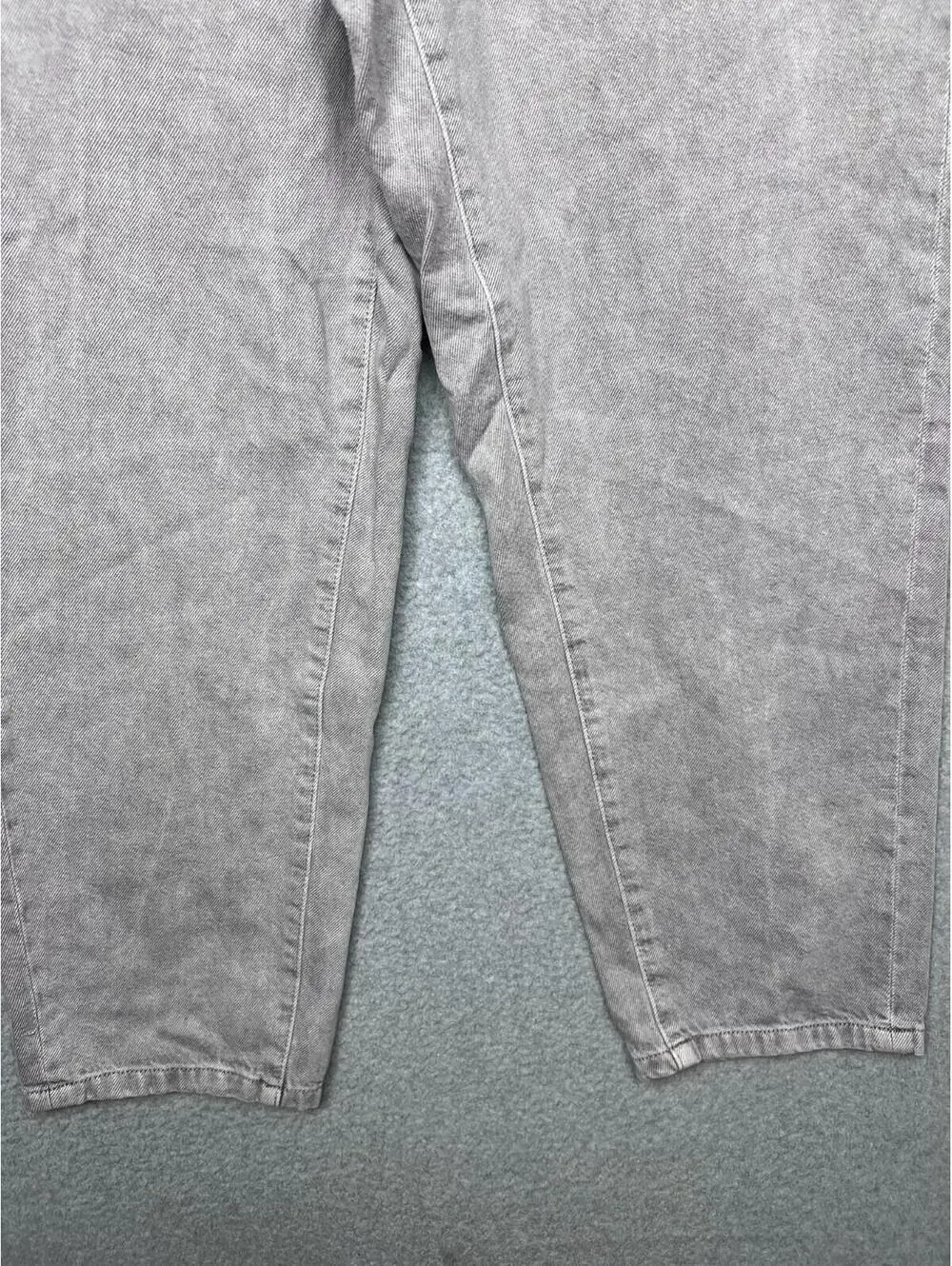 Frank And Oak Linda Balloon Jeans 30 Gray High Rise Tapered Barrel Leg Wide Deni